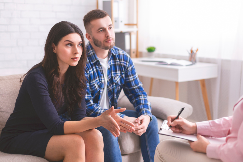 Couple in therapy with couple's therapist