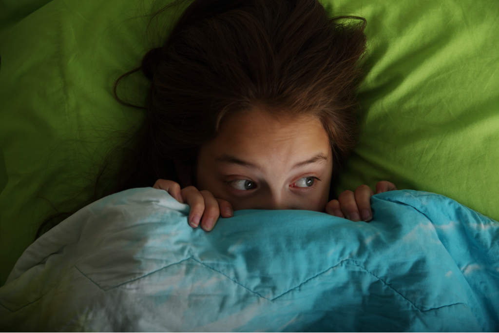 Anxious child at bedtime